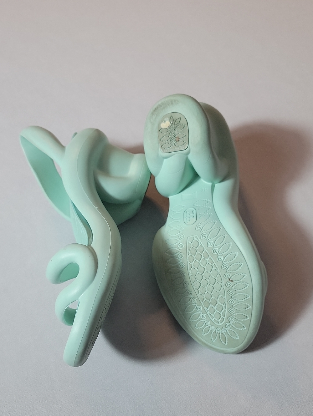 Camper Kobarah Mint Green Slingback Block Heel Sandals - Picture 6 of 9